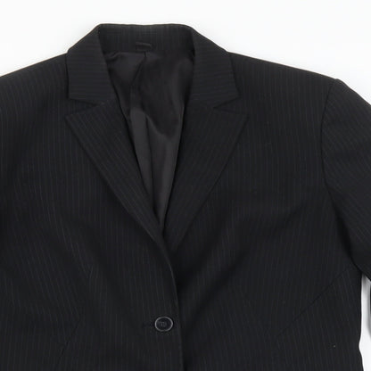 Womens UK Size 6 Preworn Regular Black Sport Coat