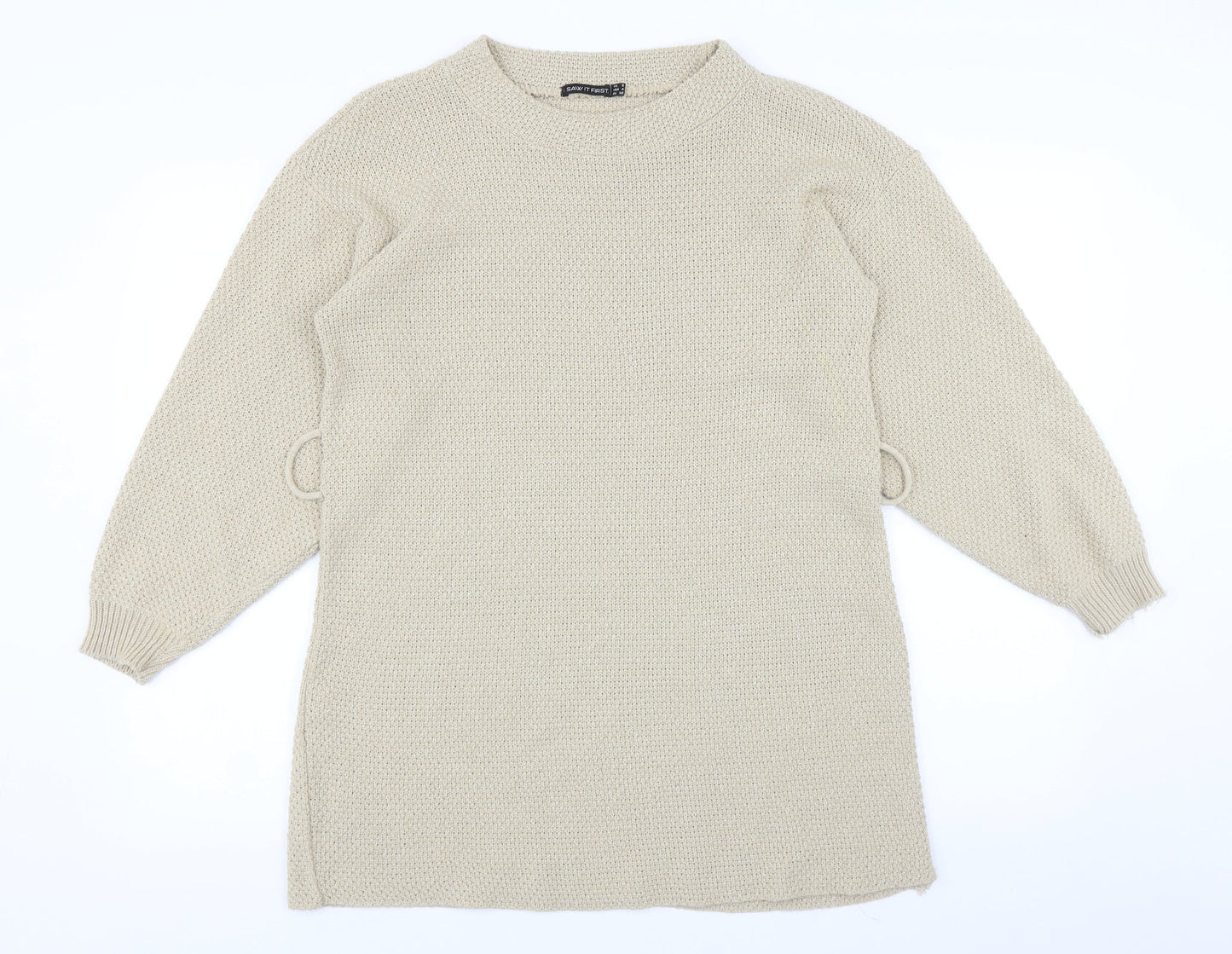 I SAW IT FIRST Womens Beige   Pullover Jumper Size 8