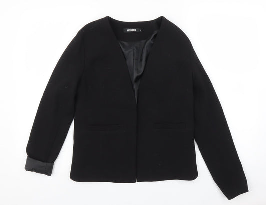 Missguided Womens Black   Jacket Sport Coat Size 8