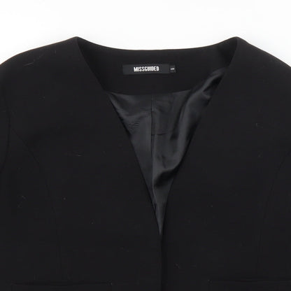 Missguided Womens Black   Jacket Sport Coat Size 8