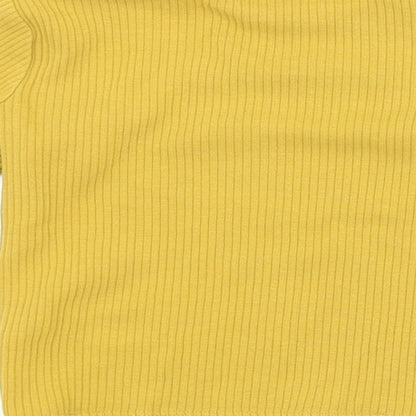 F&F Girls Yellow Striped  Pullover Jumper Size 2-3 Years