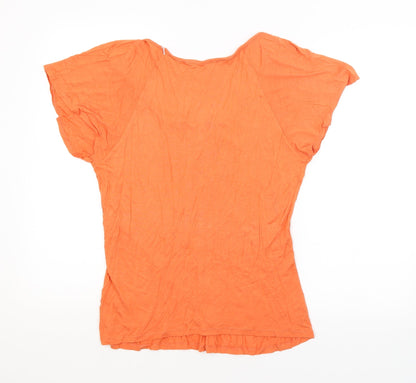 Womens UK Size  Preworn Orange Basic Blouse
