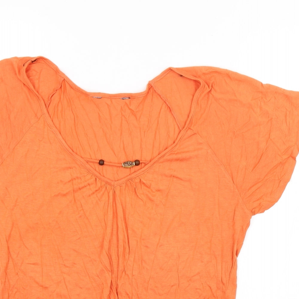 Womens UK Size  Preworn Orange Basic Blouse