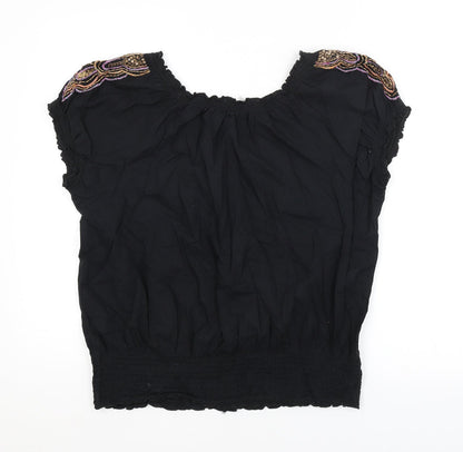 Womens UK Size  Preworn Black Basic Blouse