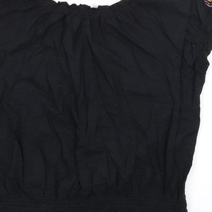 Womens UK Size  Preworn Black Basic Blouse