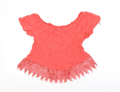 Womens UK Size 8 Select Red Cropped Blouse