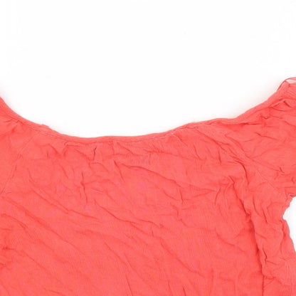 Womens UK Size 8 Select Red Cropped Blouse