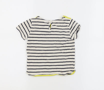 JUNIOR J Girls Multicoloured Striped  Basic T-Shirt Size 2-3 Years