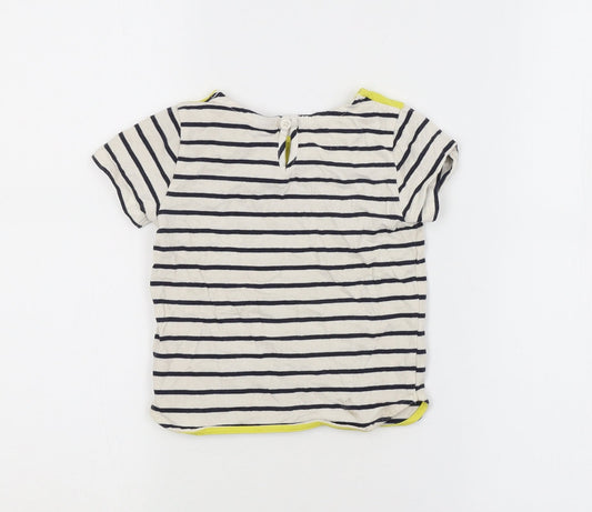 JUNIOR J Girls Multicoloured Striped  Basic T-Shirt Size 2-3 Years