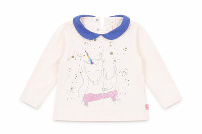 Billieblush Girls Pink   Basic T-Shirt Size 12-18 Months  - UNICORN