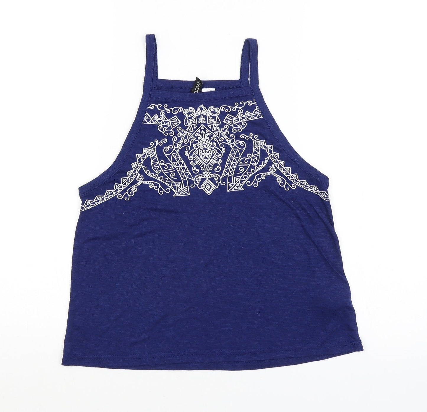 Womens UK Size S H&M Blue Basic Tank