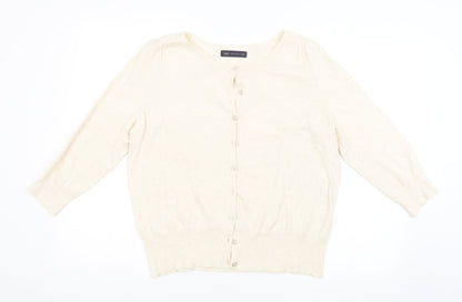 Womens UK Size  M&S Beige Cardigan Jumper