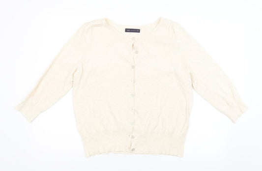 Womens UK Size  M&S Beige Cardigan Jumper