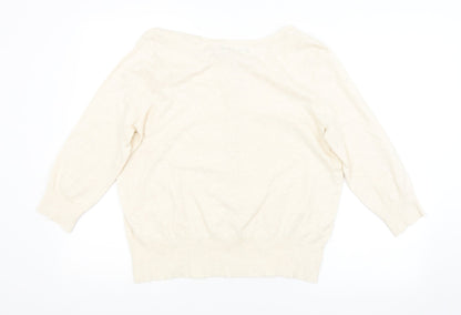 Womens UK Size  M&S Beige Cardigan Jumper