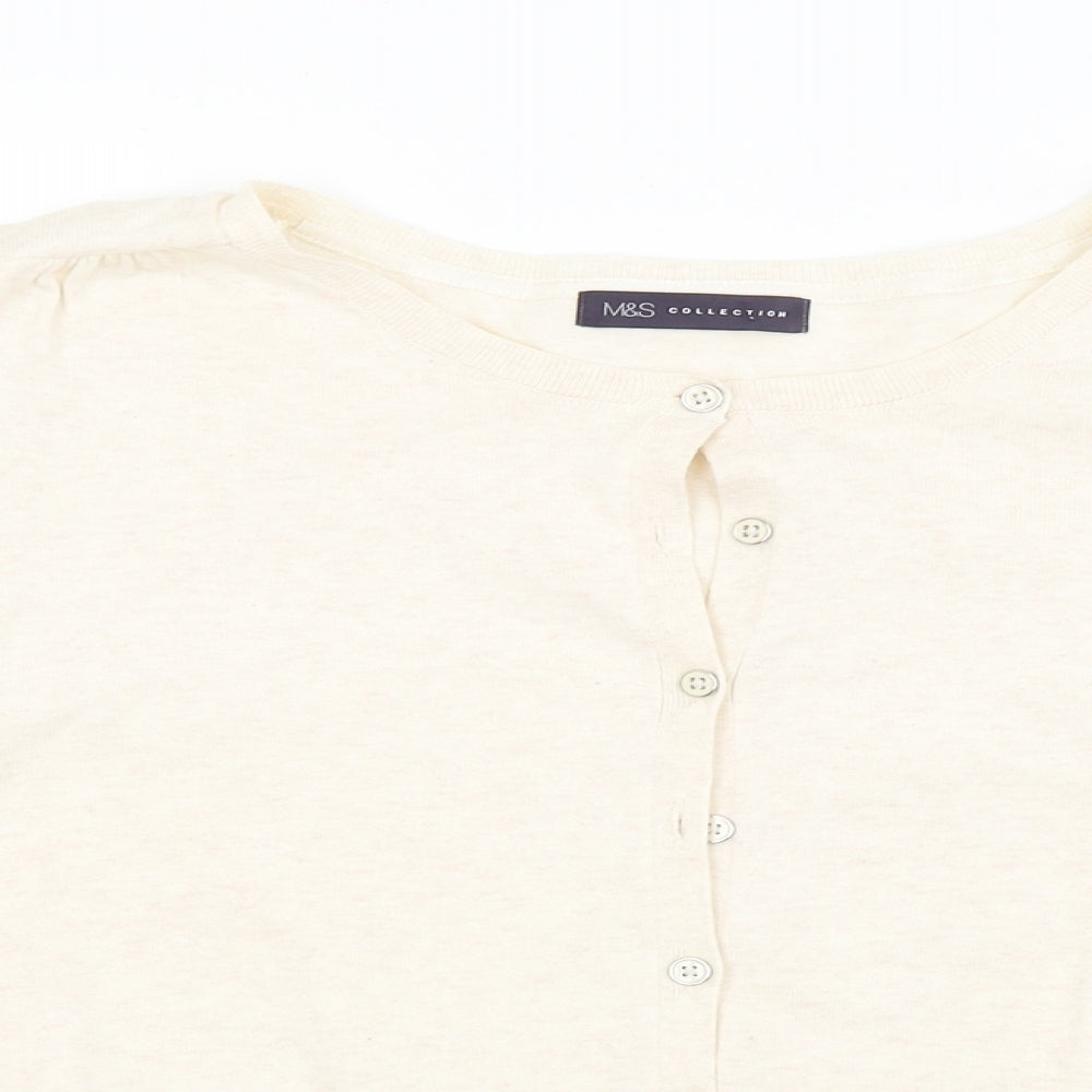 Womens UK Size  M&S Beige Cardigan Jumper