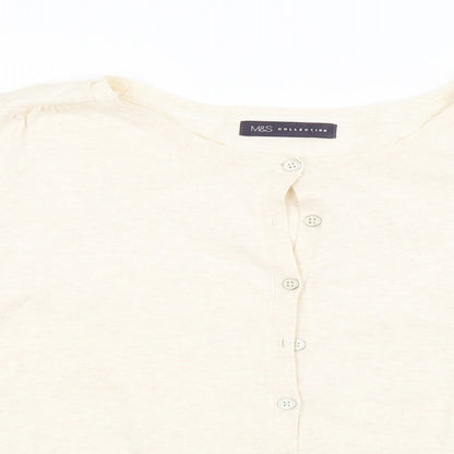 Womens UK Size  M&S Beige Cardigan Jumper