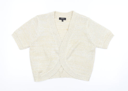 Womens UK Size 10 Papaya Beige Cardigan Jumper
