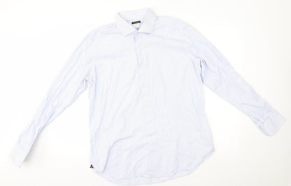 Mens UK Collar Size 17 Filangier Smart Blue  Dress Shirt