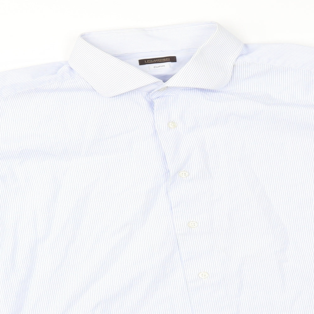 Mens UK Collar Size 17 Filangier Smart Blue  Dress Shirt