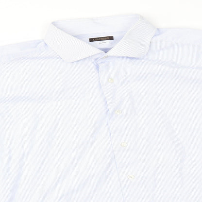 Mens UK Collar Size 17 Filangier Smart Blue  Dress Shirt