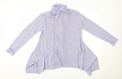 Womens UK Size 12 Papaya Purple Cardigan Jumper
