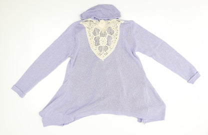 Womens UK Size 12 Papaya Purple Cardigan Jumper