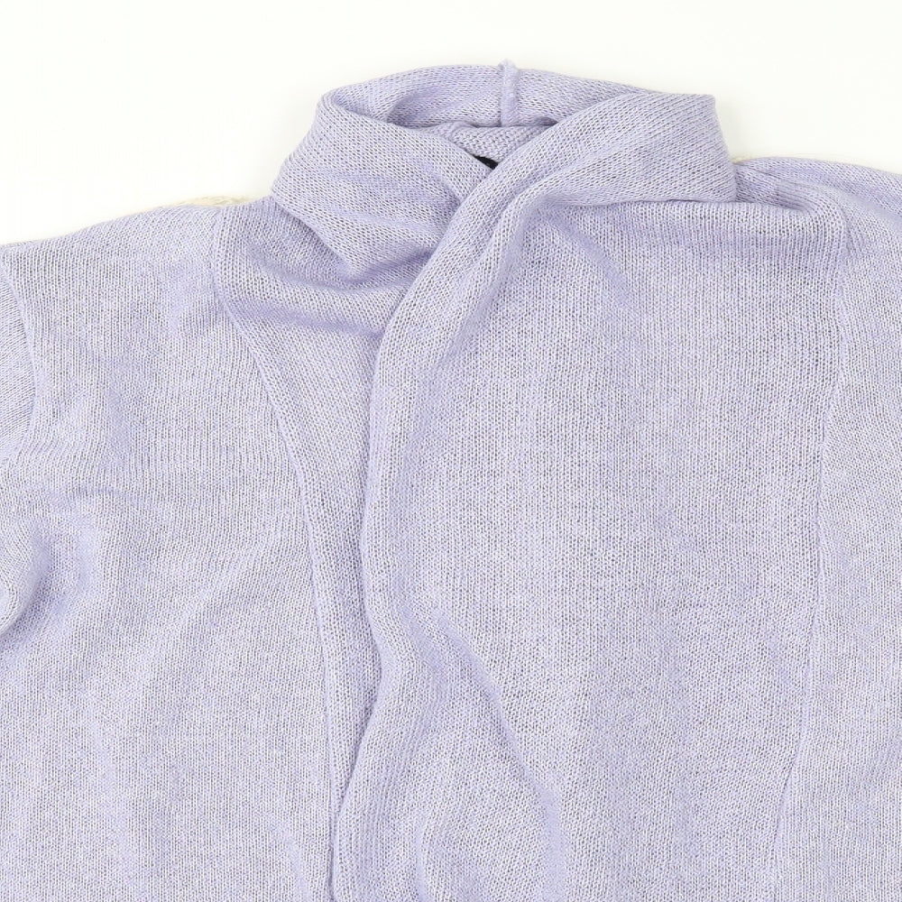 Womens UK Size 12 Papaya Purple Cardigan Jumper