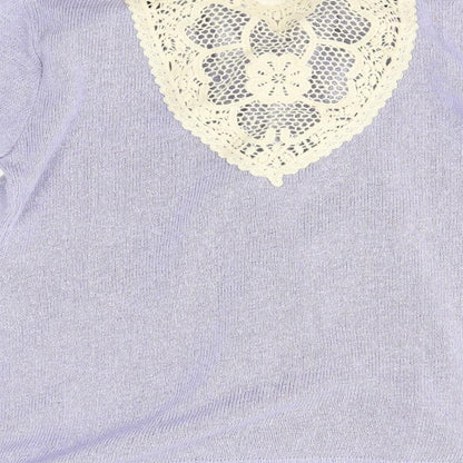 Womens UK Size 12 Papaya Purple Cardigan Jumper