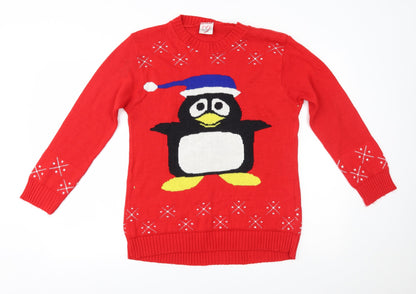 Gazelle Womens Red   Pullover Jumper One Size  - penguin