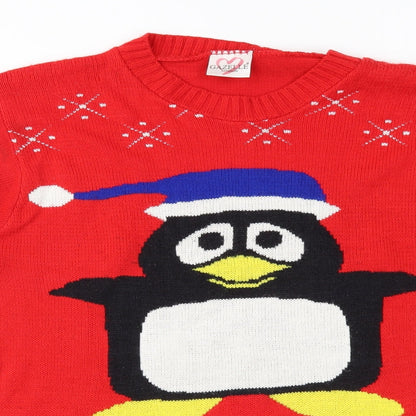Gazelle Womens Red   Pullover Jumper One Size  - penguin