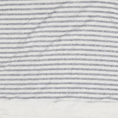 Primark Womens White Striped  Pullover Jumper Size M