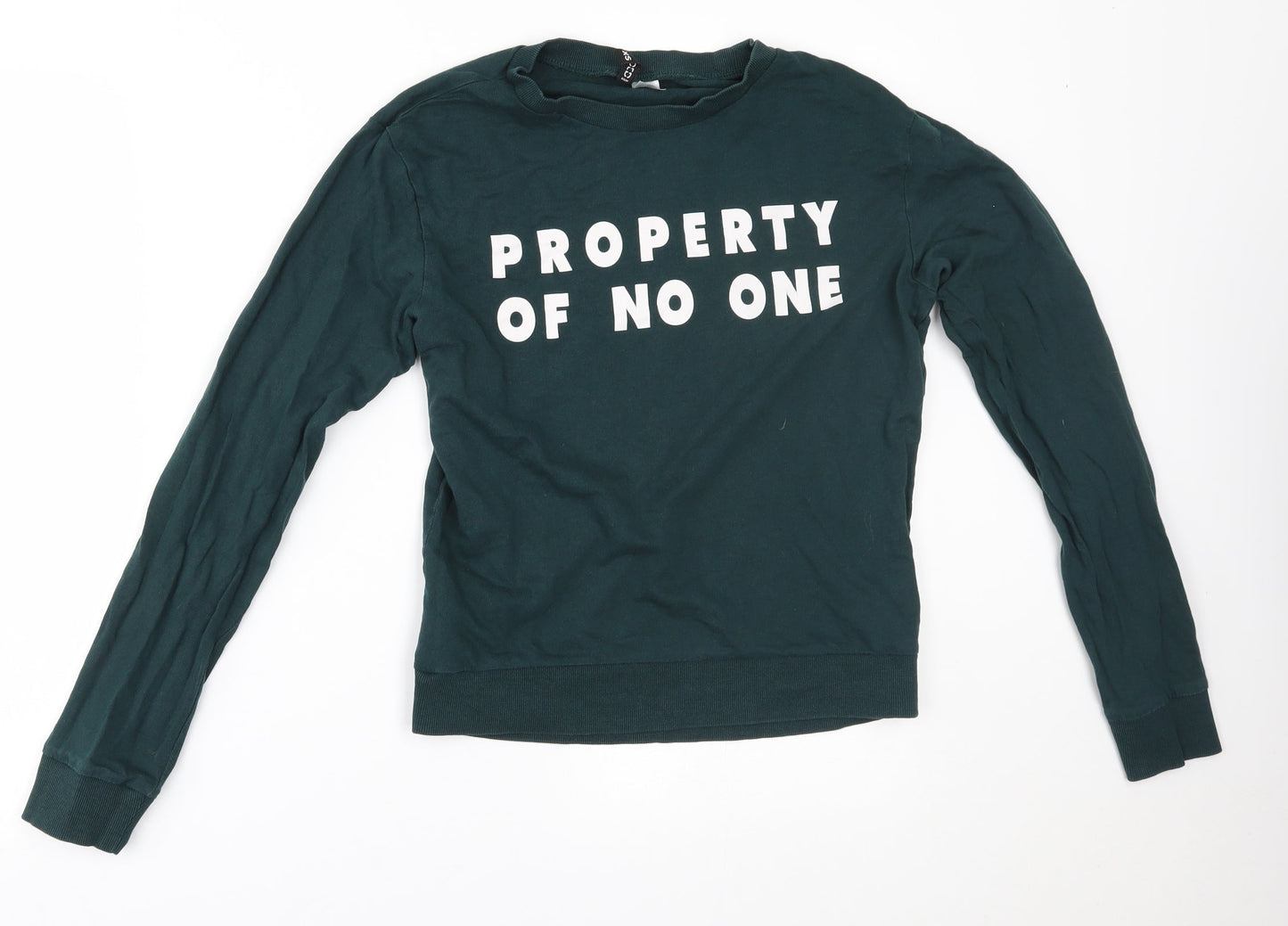 Womens UK Size XS H&M Green Pullover Jumper