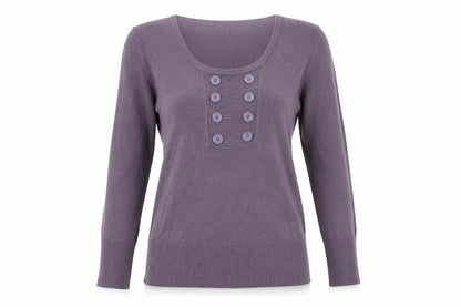 Womens UK Size L M&Co Purple Pullover Jumper