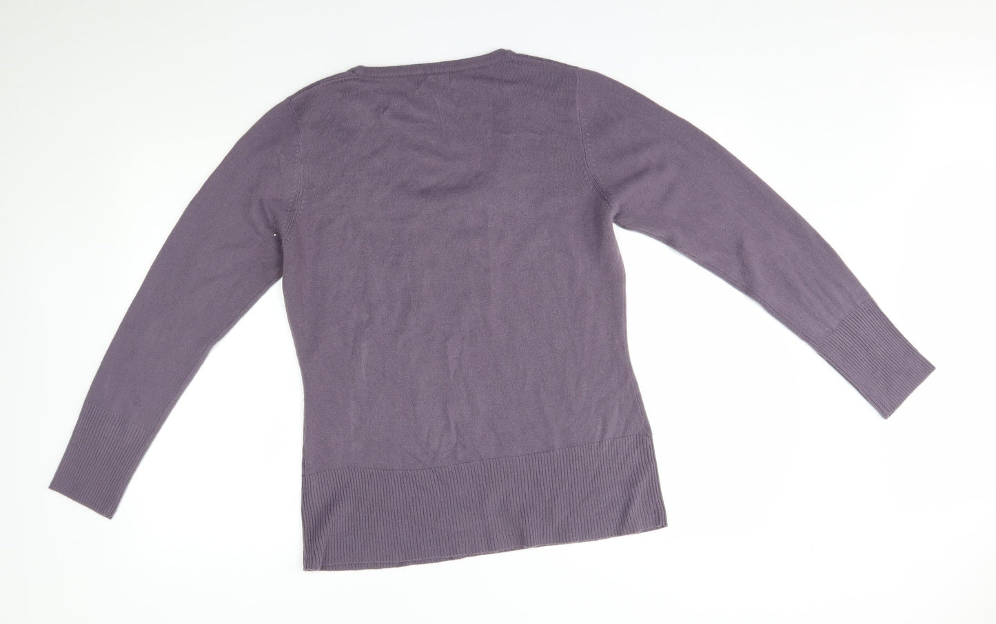 Womens UK Size L M&Co Purple Pullover Jumper