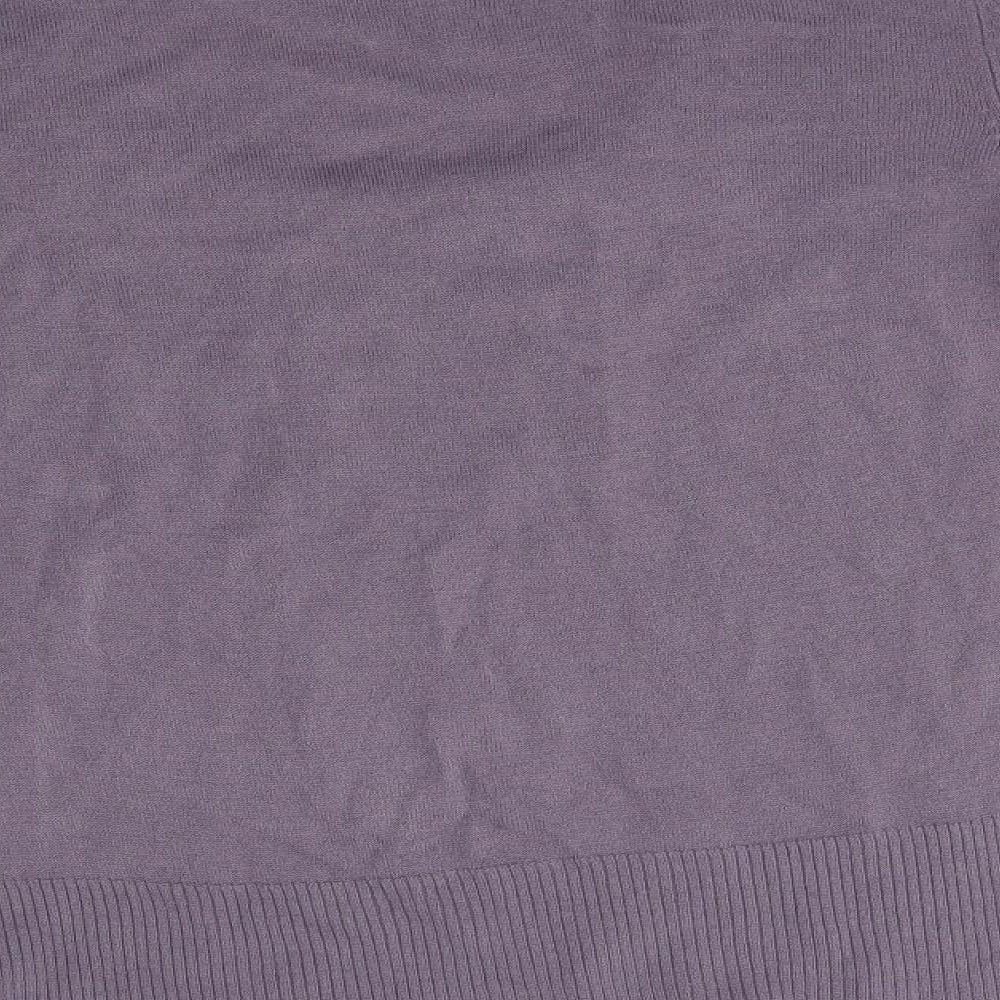 Womens UK Size L M&Co Purple Pullover Jumper