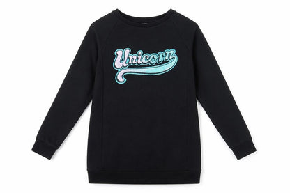 F&F Girls Black   Tunic Jumper Size 10-11 Years  - unicorn
