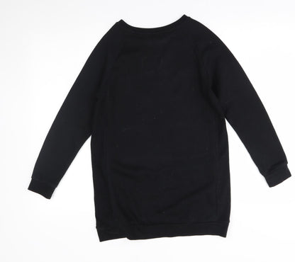 F&F Girls Black   Tunic Jumper Size 10-11 Years  - unicorn