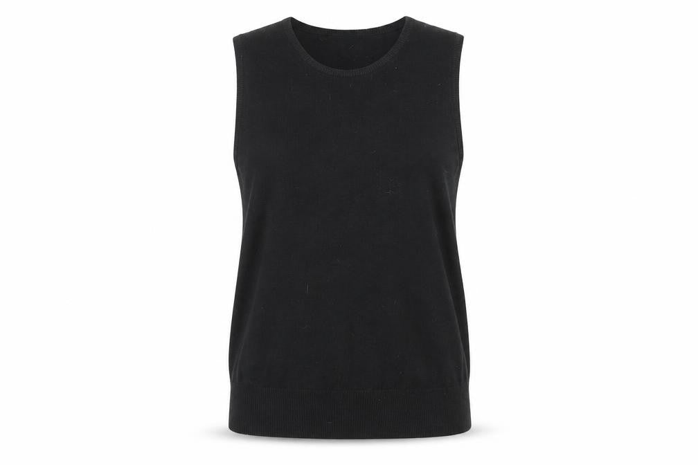 Womens UK Size 10 Preworn Black Basic Tank