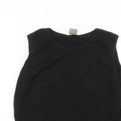 Womens UK Size 10 Preworn Black Basic Tank