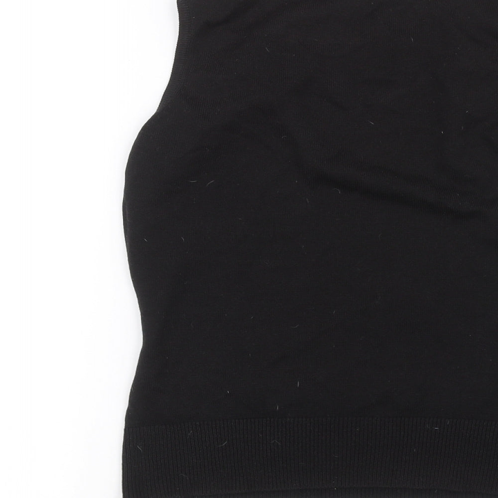 Womens UK Size 10 Preworn Black Basic Tank
