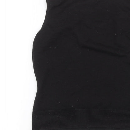 Womens UK Size 10 Preworn Black Basic Tank