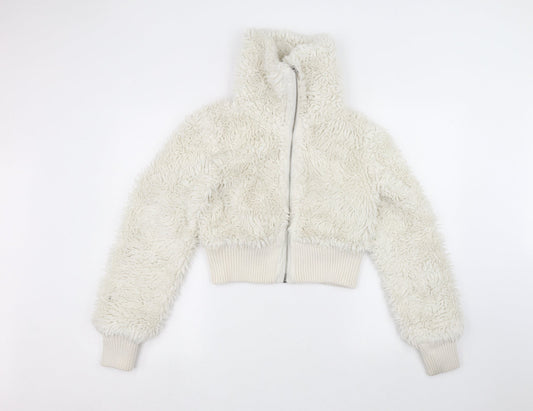 Denim & Co. Womens White   Jacket  Size 8