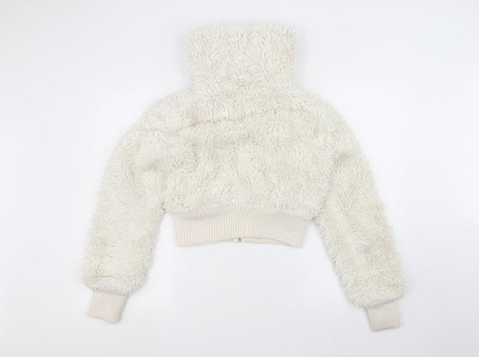 Denim & Co. Womens White   Jacket  Size 8