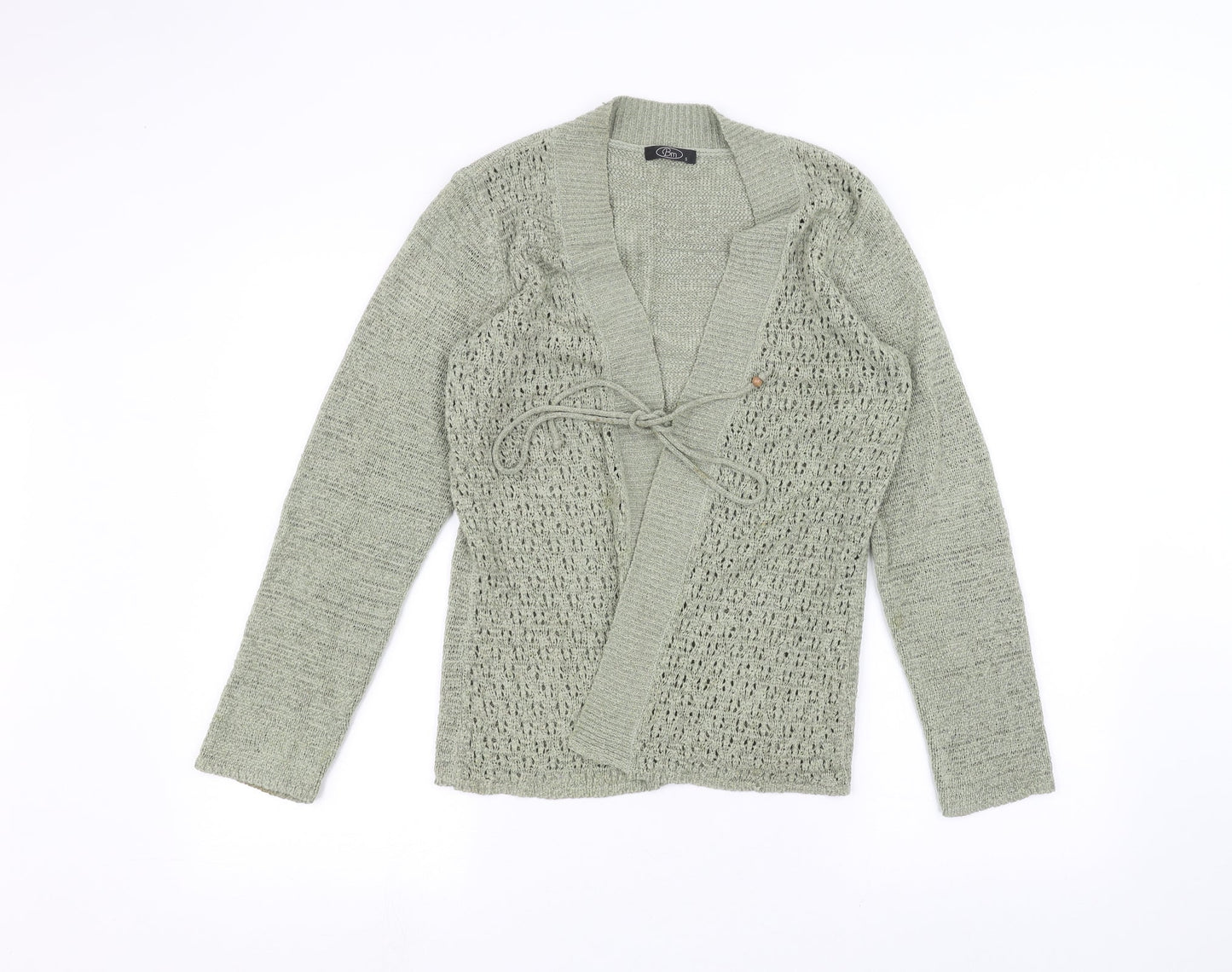 Womens UK Size S BM Green Cardigan Jumper