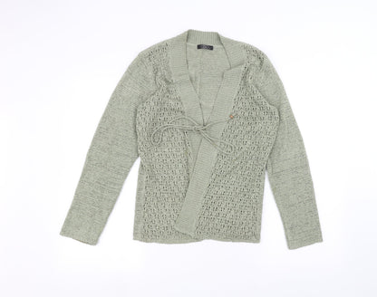 Womens UK Size S BM Green Cardigan Jumper