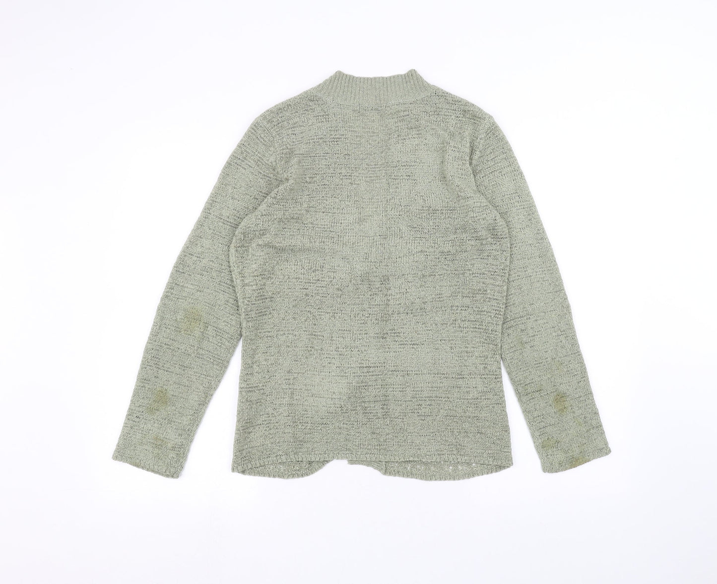Womens UK Size S BM Green Cardigan Jumper