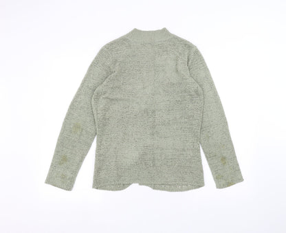 Womens UK Size S BM Green Cardigan Jumper