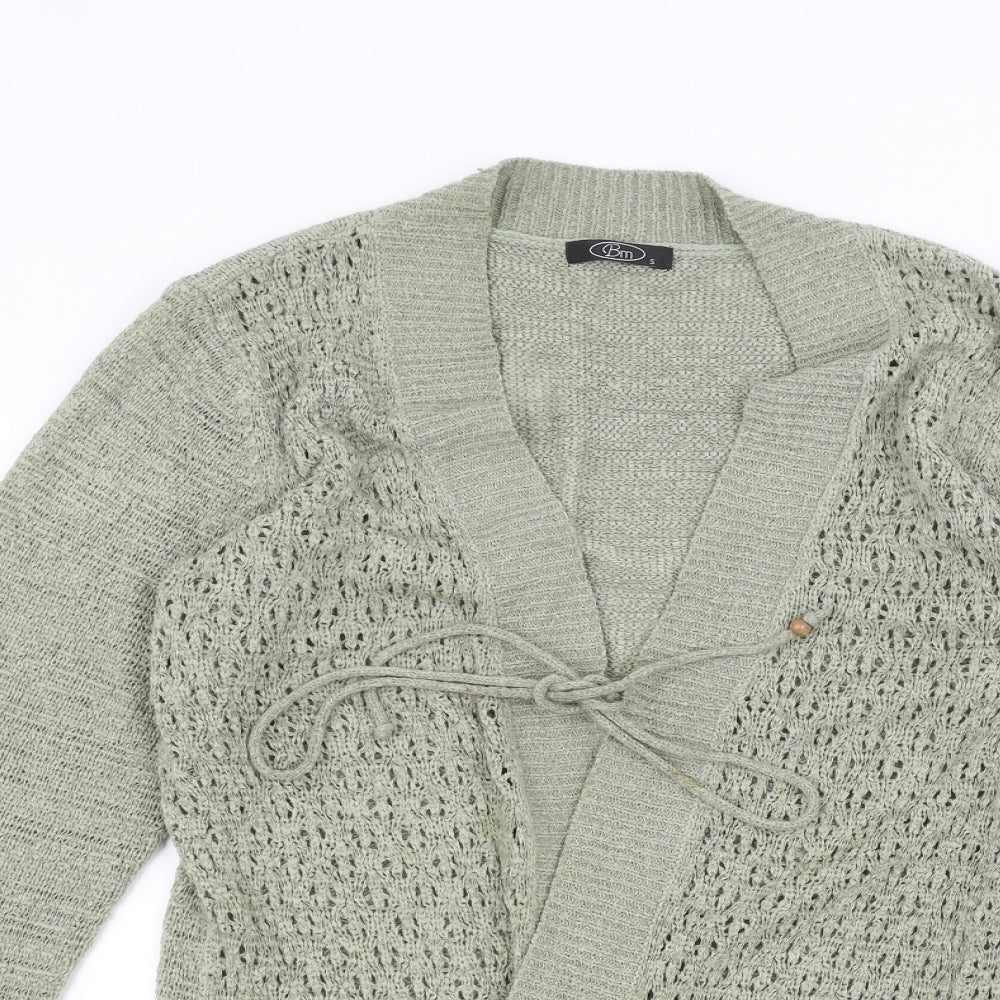 Womens UK Size S BM Green Cardigan Jumper