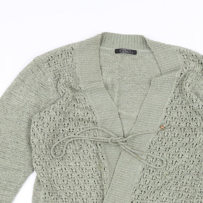 Womens UK Size S BM Green Cardigan Jumper