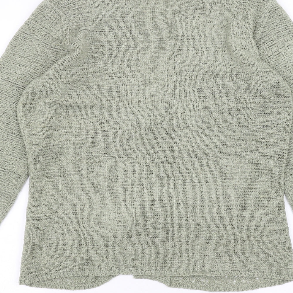 Womens UK Size S BM Green Cardigan Jumper